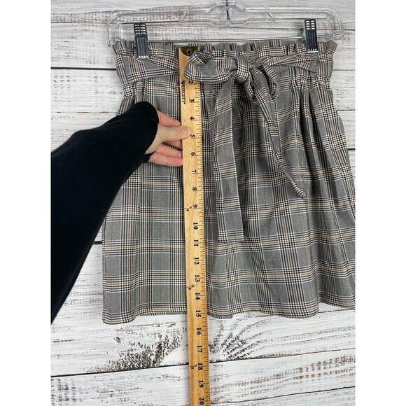 LA Hearts Gray Plaid Pleated Mini Skirt Small Academia School Girl Goth Punk - Picture 3 of 6